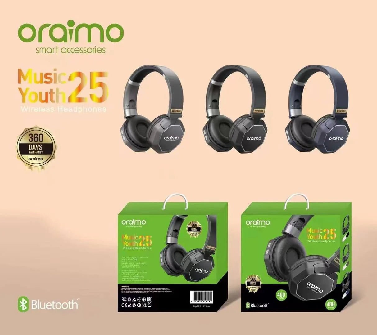 Oraimo Music Youth 25 Wireless Headphones
