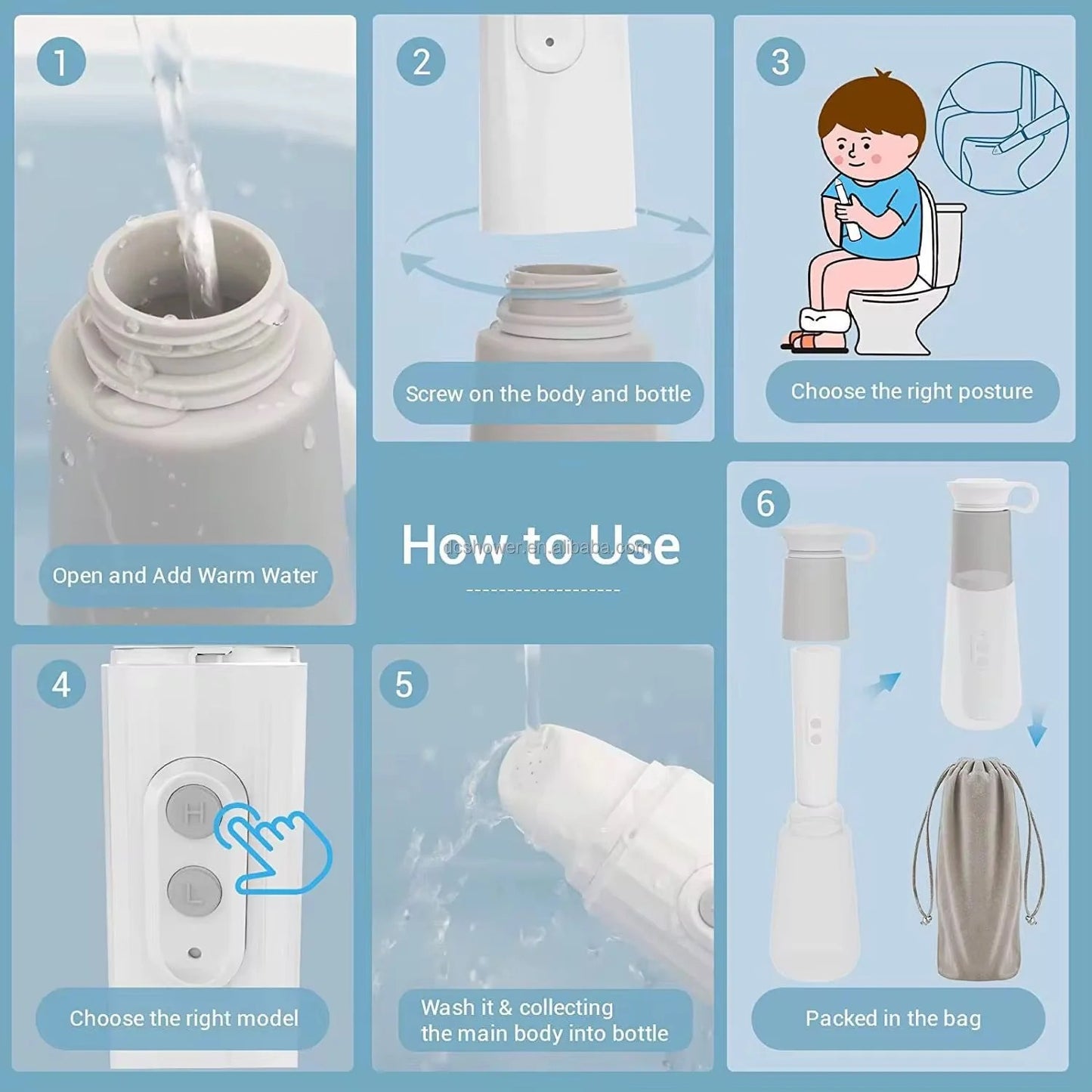 Portable Electric Washer (Rechargeable Bidet Sprayer)