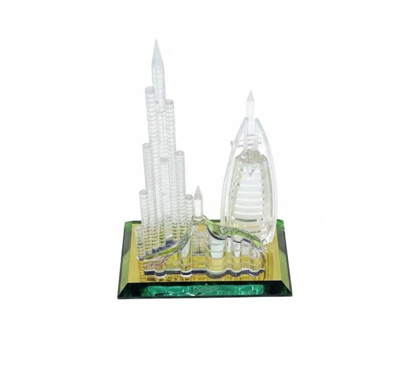 Dubai Burj Al Arab &amp; Skyline Crystal Souvenir