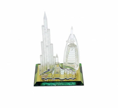Dubai Burj Al Arab &amp; Skyline Crystal Souvenir