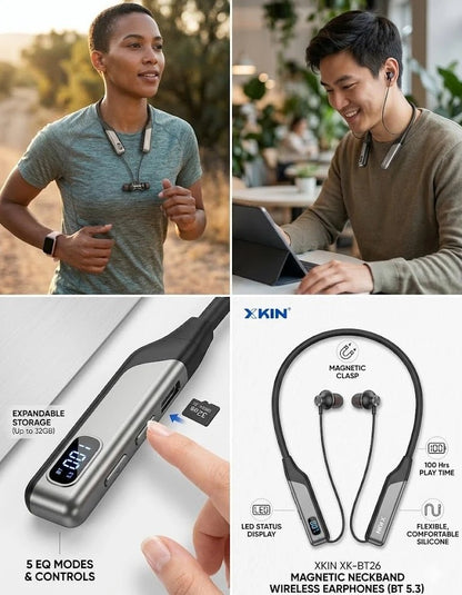 XKIN Magnetic Neckband Wireless Earphones